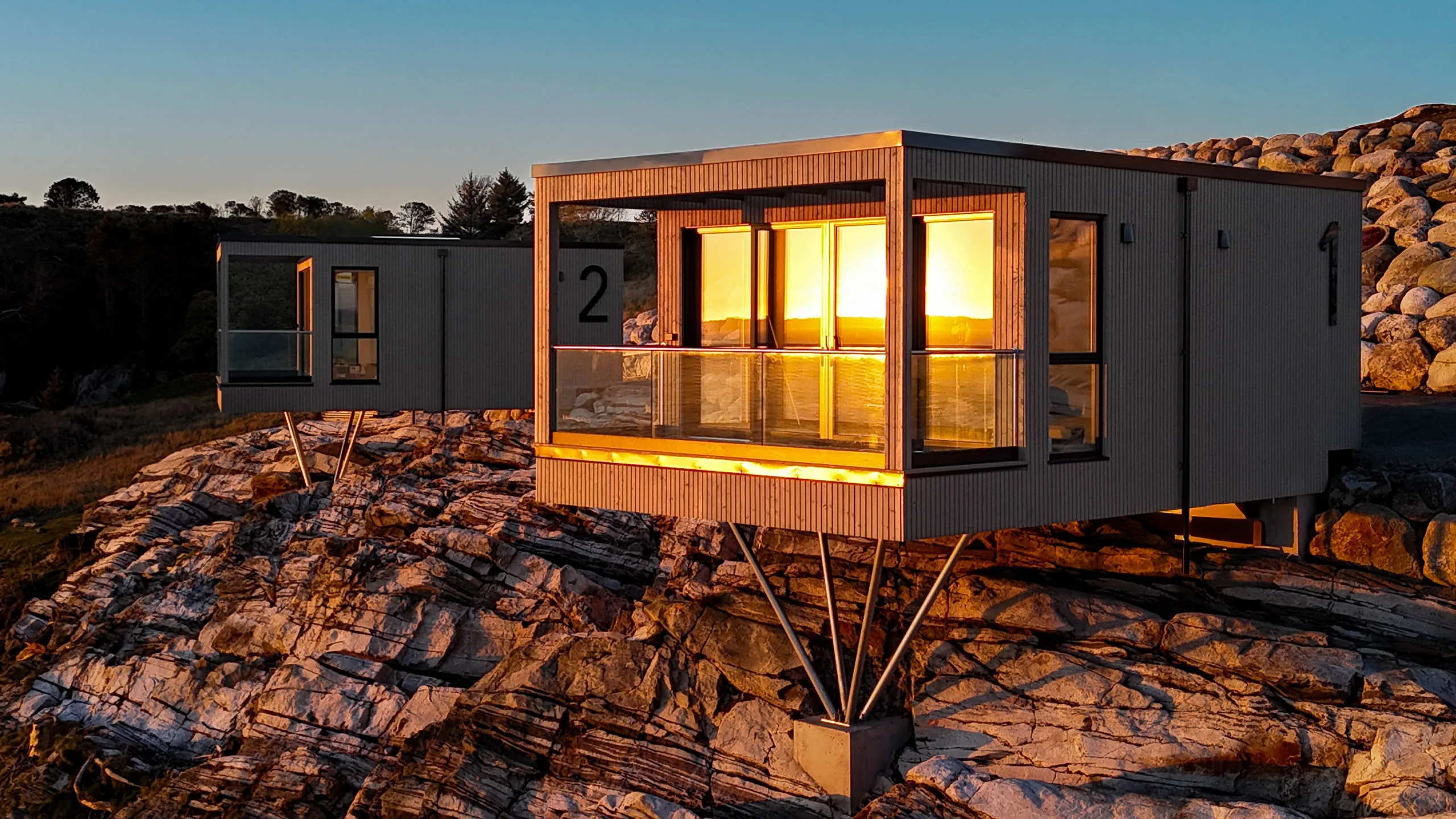 Luksus mikrohytter på Herdla