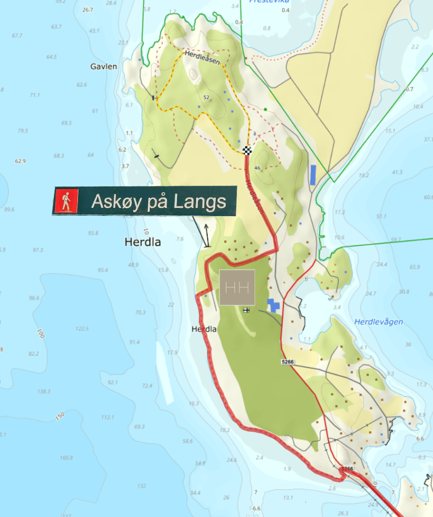 Map of Herdla